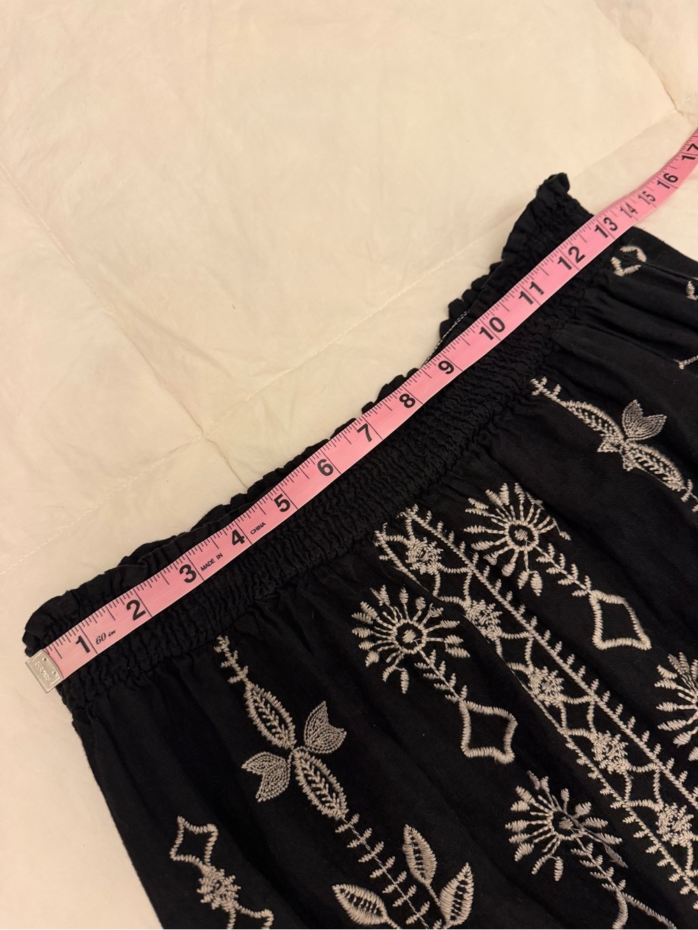 Johnny Was JWLA Black Linen Embroidered Maxi Skirt - Picture 10 of 14